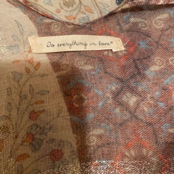 Cardigan kimono duster floral ‘do everything in love’ romantic One Size Anthro - Picture 2 of 6